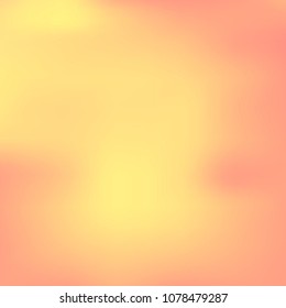 Orange, pink holographic background. Foil colorful texture. Abstract soft pastel colors backdrop. Trendy creative vector cosmic gradient. Vibrant print illustration. Creative neon template for banner.