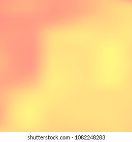 Orange, pink holographic background. Foil colorful texture. Abstract soft pastel colors backdrop. Trendy creative vector cosmic gradient. Vibrant print illustration. Creative neon template for banner.