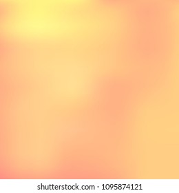 Orange, pink holographic background. Foil colorful texture. Abstract soft pastel colors backdrop. Trendy creative vector cosmic gradient. Vibrant print illustration. Creative neon template for banner.