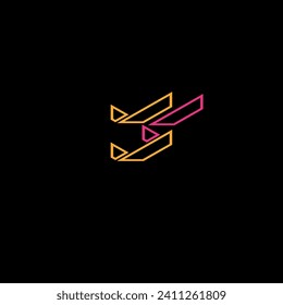 orange and pink paper airplane