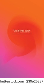 Orange and pink smooth gradient  abstract background. Vector vertical template for digital social media post, screen, mobile app