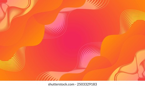 Orange and pink vector modern and simple background with shapes