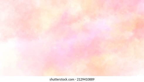 Fondo De Las Acuarelas Naranja Y Rosa. Textura De Borde De Matrícula Pastel Y Diseño De Grunge Desenfocado En Viejos Antecedentes Vintage.