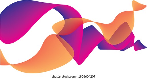 Ilustración abstracta de líneas onduladas y rosadas