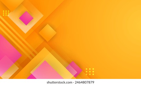 Orange pink and white vector gradient abstract background with geometric shapes elements. Abstract gradient shapes background for presentation, business report, card, banner, poster