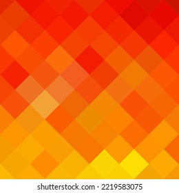 Orange Pixel Background. Geometric Illustration.