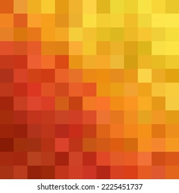 Orange pixel background. Geometric illustration.