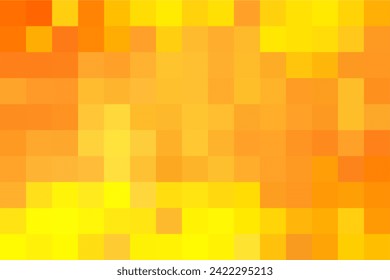 orangefarbener Pixelhintergrund, abstrakter Farbverlauf-Fliesenhintergrund. Rechteckiges bunter Prüfmuster.