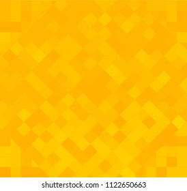 Orange Pixel Background. Rhombus.