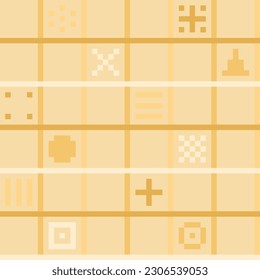 Textura de paleta cruzada de tabla pixelada naranja