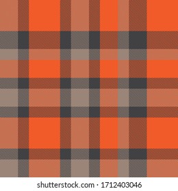 Orange Plaid, checkered, tartan seamless pattern suitable for fashion textiles and graphics