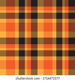 Orange Plaid, checkered, tartan seamless pattern suitable for fashion textiles and graphics