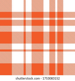 Orange Plaid, checkered, tartan seamless pattern suitable for fashion textiles and graphics