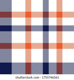 Orange Plaid, checkered, tartan seamless pattern suitable for fashion textiles and graphics