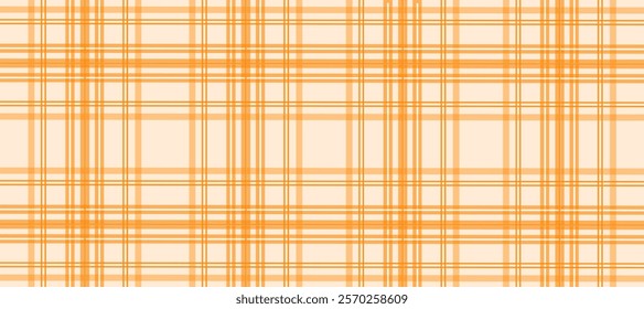 Orange plaid fabric texture as a background	