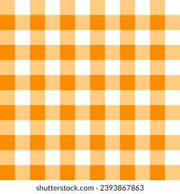 Orange plaid pattern background. plaid pattern background. plaid background. Seamless pattern. for backdrop, decoration, gift wrapping, gingham tablecloth.