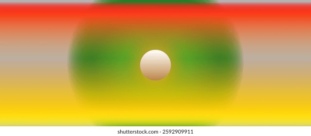 orange planet gradient abstract line art mountain landscape seen from room window. Vector illustration