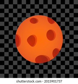 Orange planet object eps vector planetary space editable circle