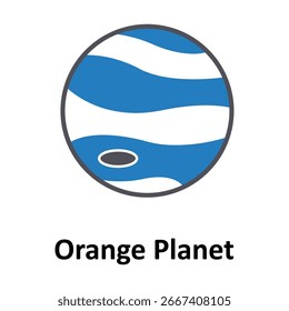  Icono de Vector de Orange Planet que puede modificarse o editarse fácilmente