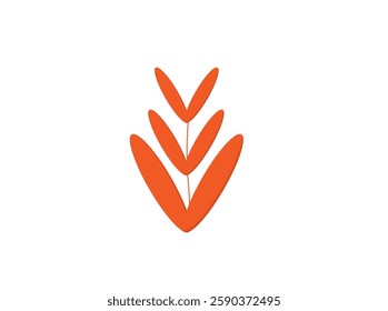 an orange plant on a white background,