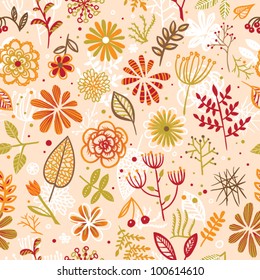 Orange plants pattern