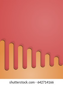 Orange plastic comb on a red background.