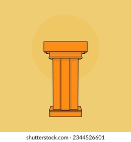 Orange podium, for component poster