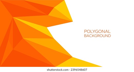 ORANGE POLIGONAL ABSTRACT BACKGROUND VECTOR