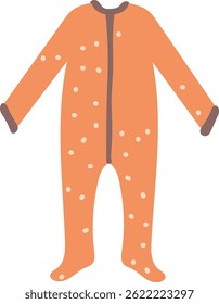 Orange Polka Dot Baby Onesie design for any use template.