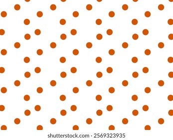 Orange polka dot. Seamless abstract pattern, flat style. Circle and bubble.
