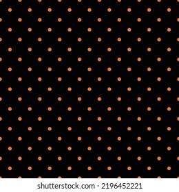 orange polka dots on orange background seamless pattern