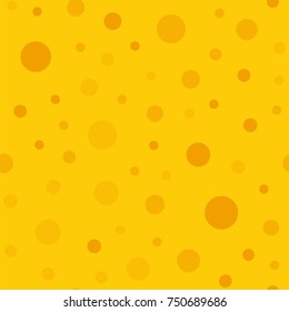 Orange polka dots seamless pattern on yellow background.