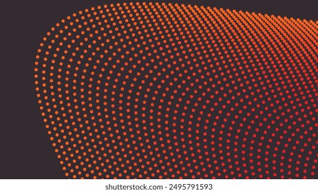 Orange polkadot abstract background vector image