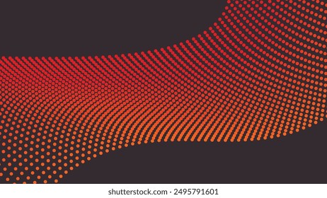 Orange polkadot abstract background vector image