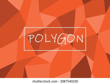 orange polygon abstract for background