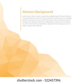 Orange Polygon Background. Abstract Vector Illustration
