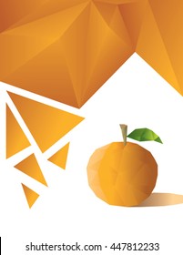 Orange polygon design vector illustration.
