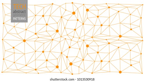 Orange polygon style linear geometric vector background