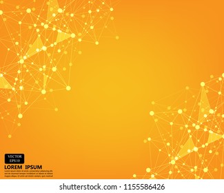 orange polygon web technology background
