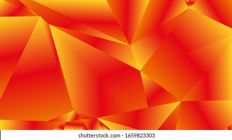 Orange polygonal background. Modern illustration for web backdrop design. Christmas light pattern. Decoration wallpaper. Decorative color art. Holiday glowing backdrop.