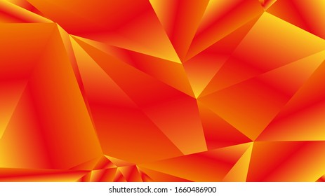 Orange polygonal background. Modern illustration for web backdrop design. Christmas light pattern. Decoration wallpaper. Decorative color art. Holiday glowing backdrop.