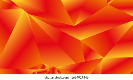 Orange polygonal background. Modern illustration for web backdrop design. Christmas light pattern. Decoration wallpaper. Decorative color art. Holiday glowing backdrop.