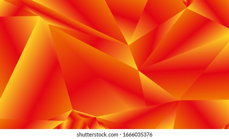 Fondo poligonal anaranjado. Ilustración moderna para el diseño de fondo web. Patrón de luz navideña. Papel pintado de decoración. Arte de color decorativo. Fondo de vacaciones brillante.