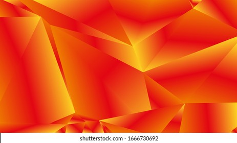 Orange polygonal background. Modern illustration for web backdrop design. Christmas light pattern. Decoration wallpaper. Decorative color art. Holiday glowing backdrop.