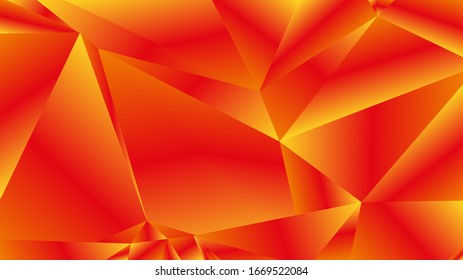 Orange polygonal background. Modern illustration for web backdrop design. Christmas light pattern. Decoration wallpaper. Decorative color art. Holiday glowing backdrop.