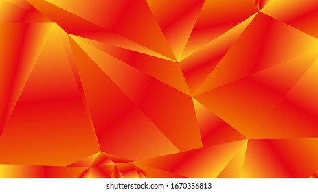 Orange polygonal background. Modern illustration for web backdrop design. Christmas light pattern. Decoration wallpaper. Decorative color art. Holiday glowing backdrop.