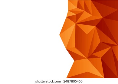 fondo poligonal naranja libre de Vector