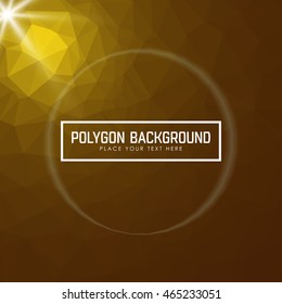 Orange polygonal background, Vector illustration, Creative Business web Design Templates