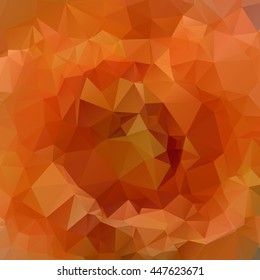 Orange polygonal illustration rose which consist of triangles. Geometric background in Origami style with gradient. Triangular design for your business. Vector illustration.
