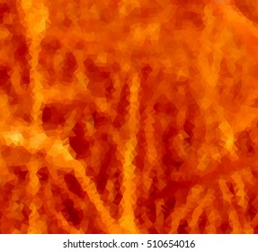 Orange polygonal illustration with triangle. Geometric background.